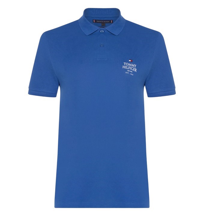 TOMMY HILFIGER Men's IC Stack Chest Reg Polo, Size S, 96% Cotton, Monochrom