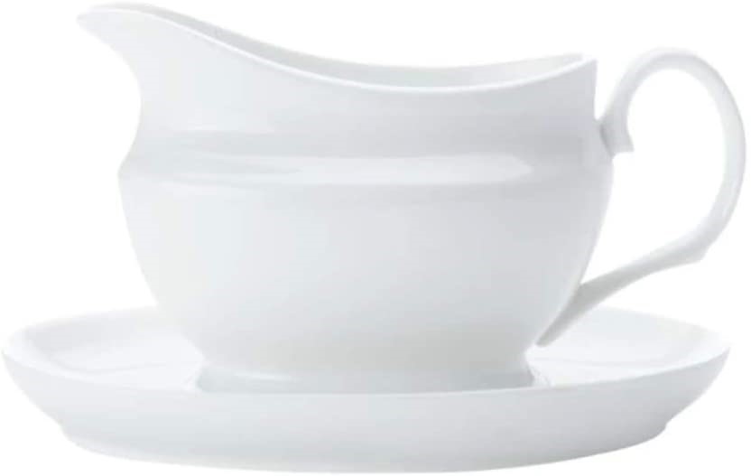 MAXWELL & WILLIAMS White Basics Gravy Boat & Saucer 500ml. NB: Gravy Boat
