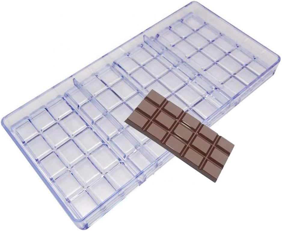 BAKEWARE Chocolate Bar Making Mold, Hard Mold, Clear. NB: Damaged Packaging