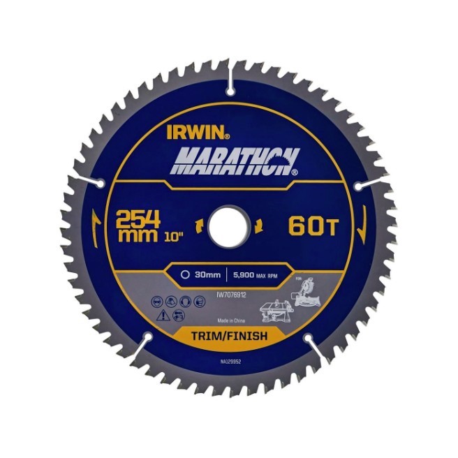IRWIN 254mm 60T Marathon Circular Saw Blade.