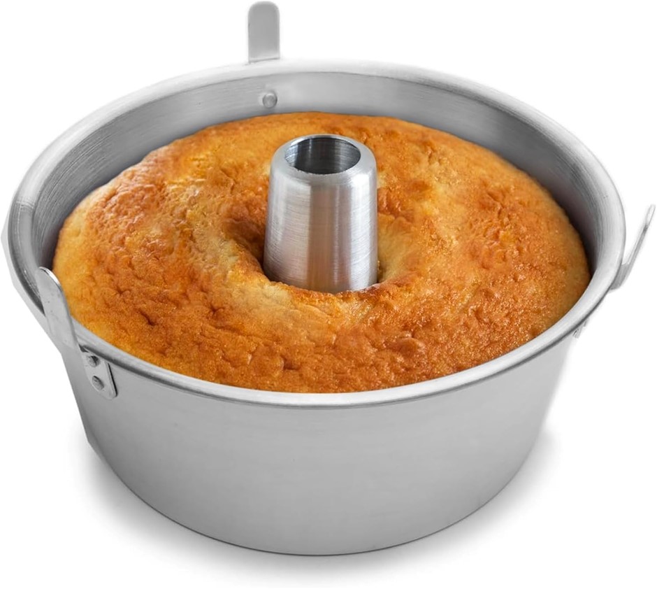 FOX RUN Loose Bottom Angel Food Cake Pan, Aluminum, 10.75-Inch, 4795