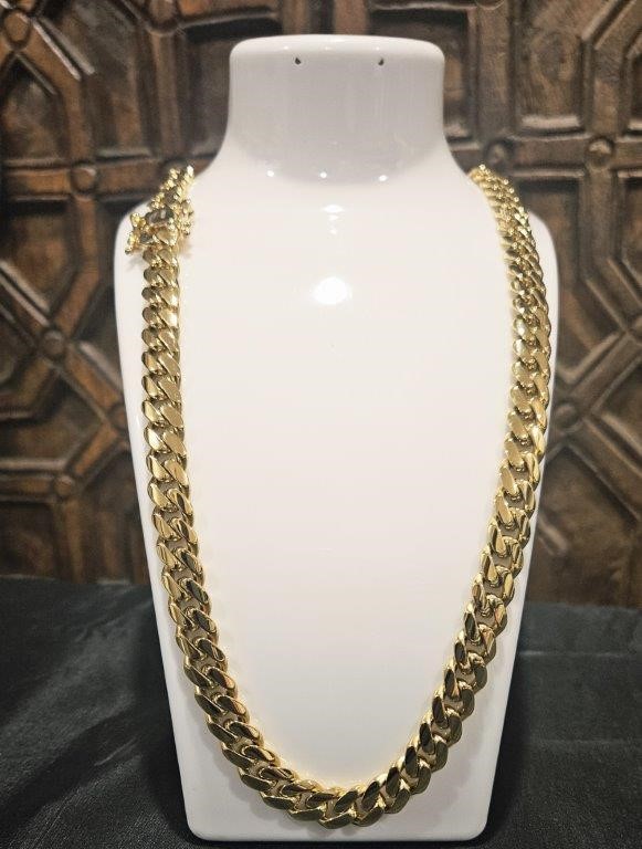 18KGold Filled/Italy Stamped Chain Yellow 8mm-55cm