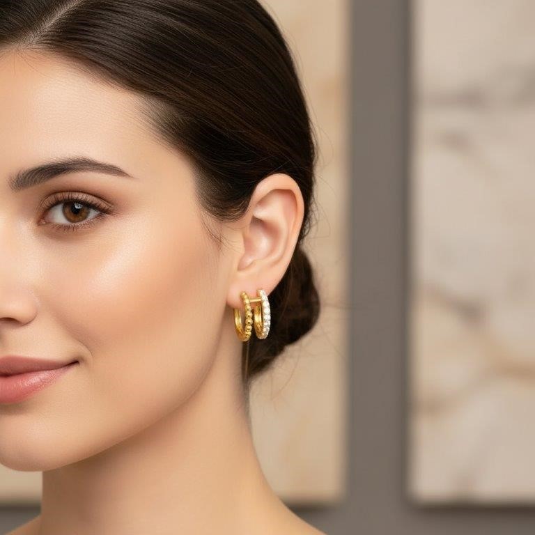 GRA Moissanite White Brilliant Cut 925 Sterling Silver Earrings-VVS1