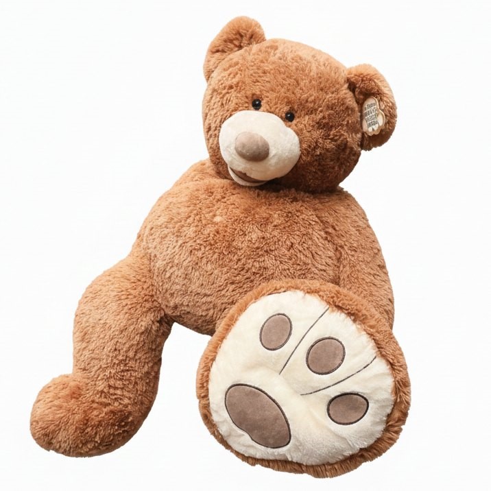 HUGFUN Giant Plush Teddy Bear, 134cm, Brown