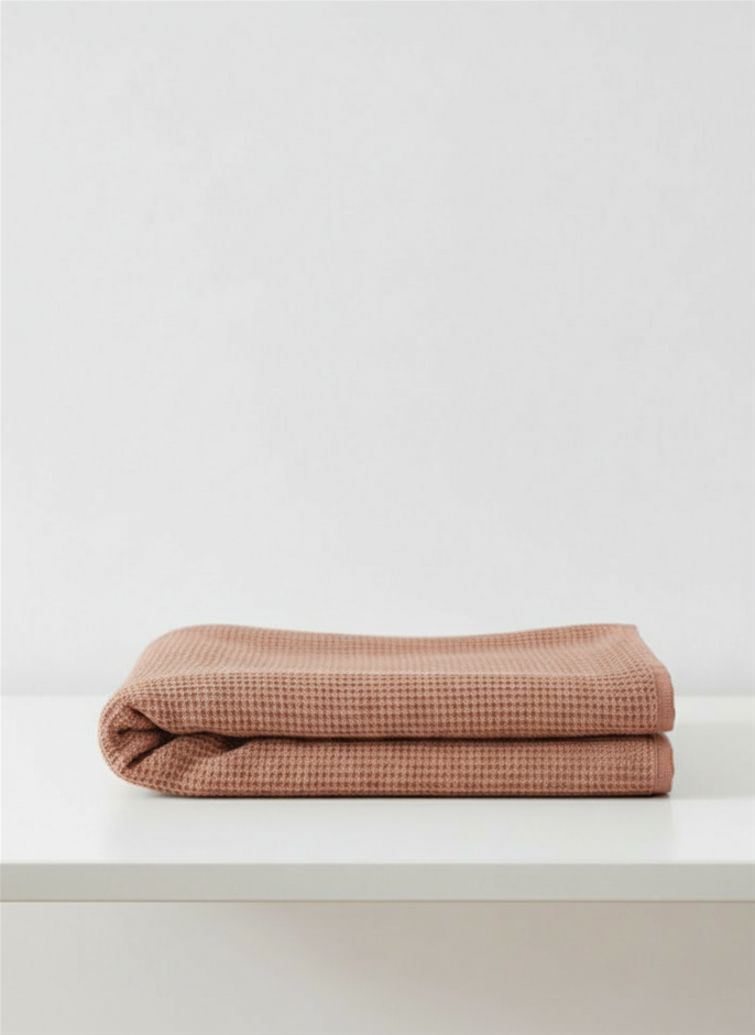 Honey Combed Towel – Peachy Pink