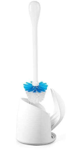 OXO 1281600 Good Grips Compact Toilet Brush and Canister White 6" x 4-3/4"