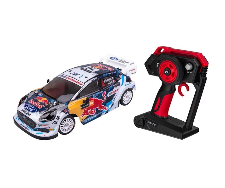 2 x NIKKO Radio Control Elite Race Car, Red Bull #16 Ford, White. N.B: Used
