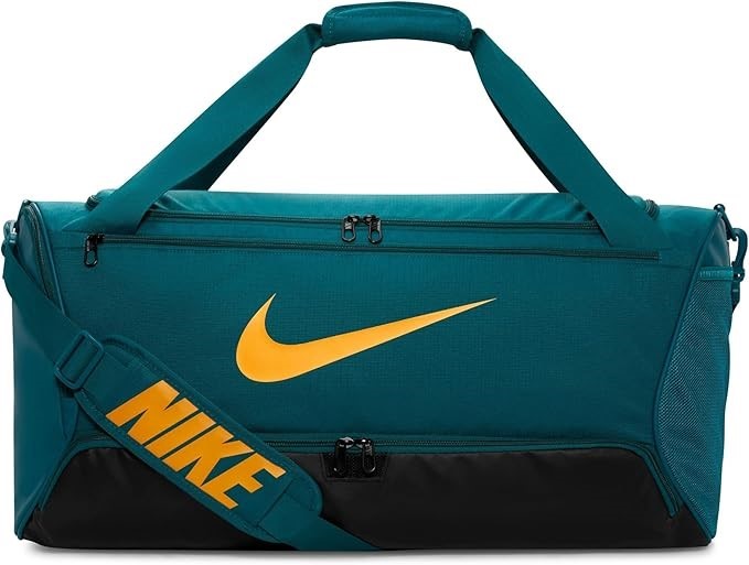 NIKE Brasilia 9.5 Training Duffel Bag, 60 L, Geode Teal/Black/Sundial (63.5