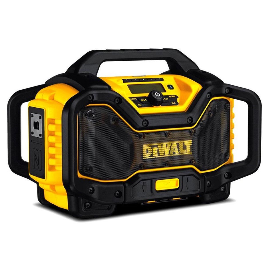 DeWALT 18V-54V XR Li-ion Cordless Bluetooth DAB Radio Charger - Skin Only.