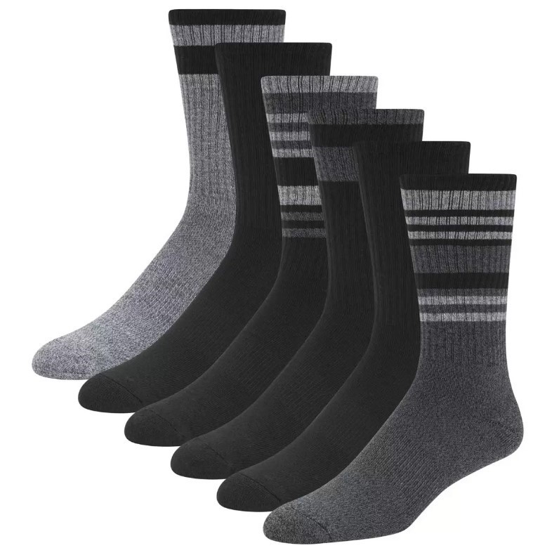 6 Pairs x WEATHERPROOF Men's Vintage CoolMax Crew Socks, Shoe Size 8-12, So
