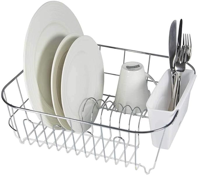 AVANTI Small Slimline Dishrack, White. NB: Not in original box.