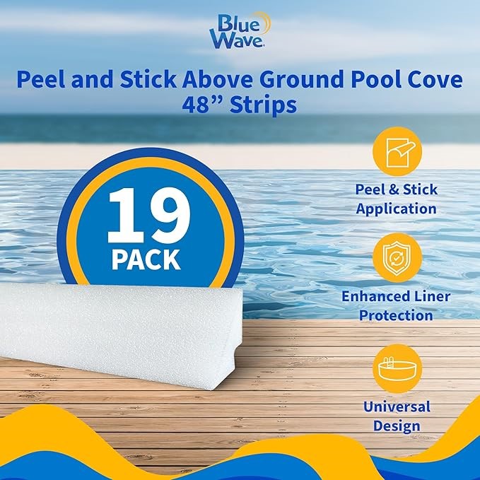 BLUE WAVE 19-Piece 48" Peel and Stick Above Ground Pool Cove, Model No.: NL