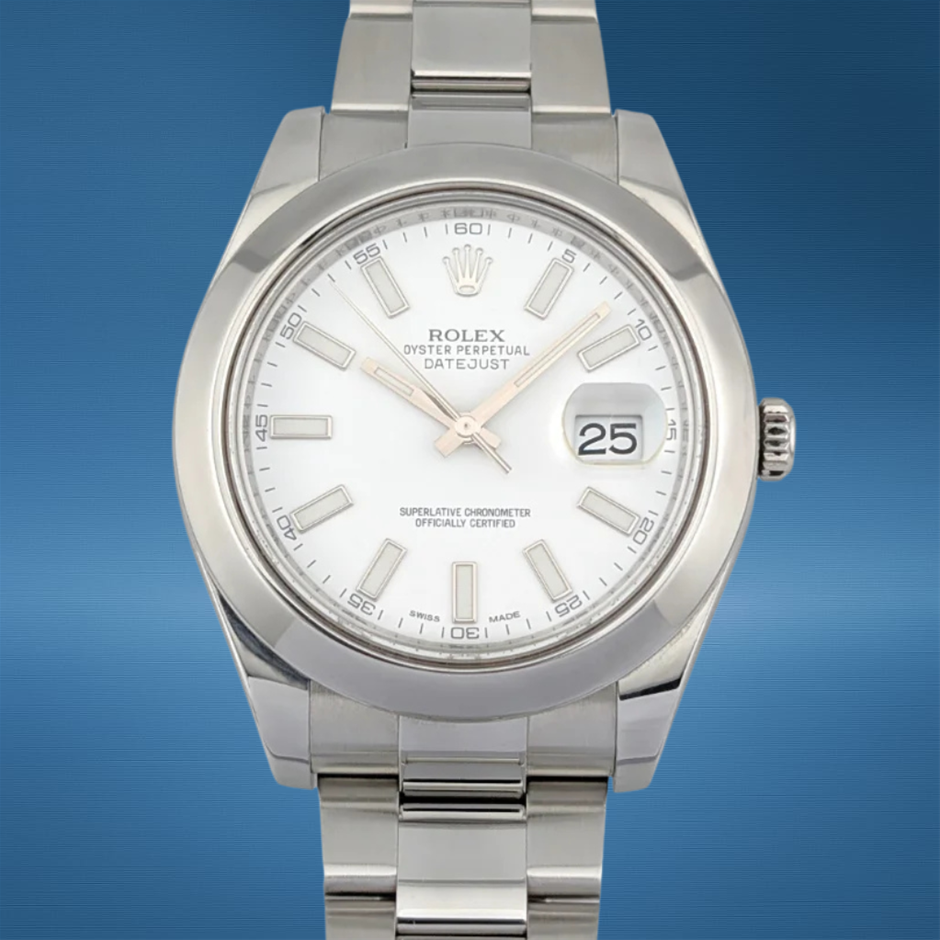 Rolex 116300 Datejust II White Dial 41mm 2010 BxO & COA