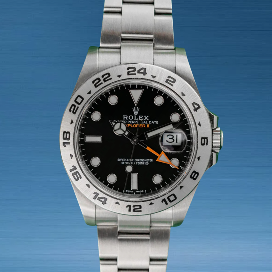 Rolex Explorer II 216570 Black Dial Stainless Steel WxO COA