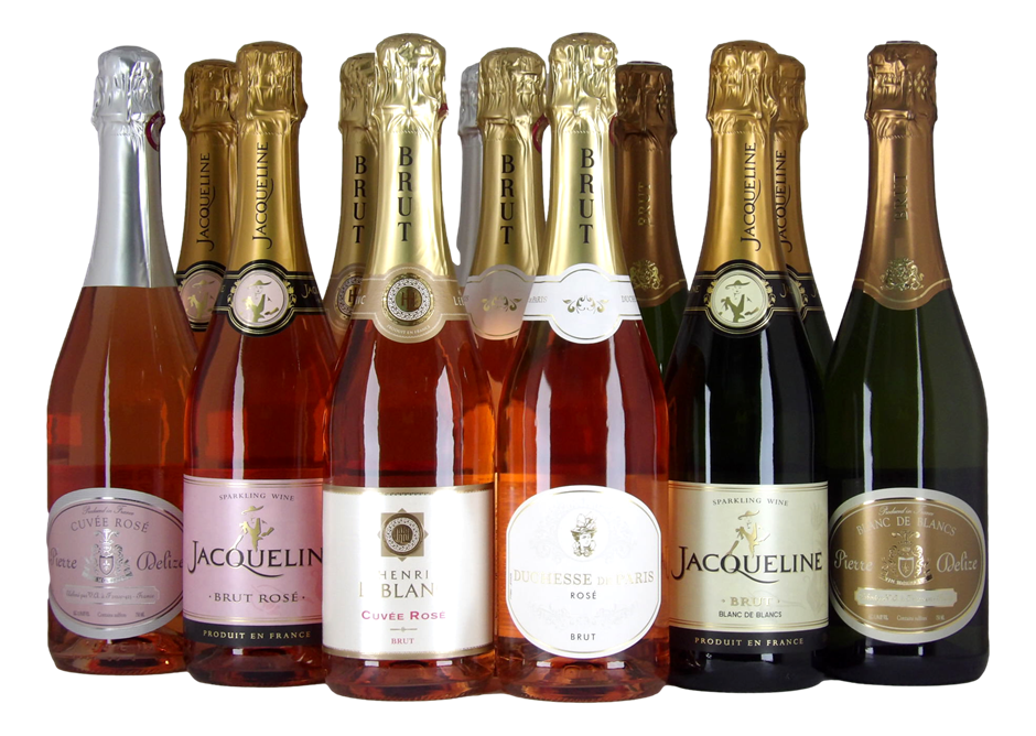 Mixed French Bubbles Pack #7, (12x 750mL), France.