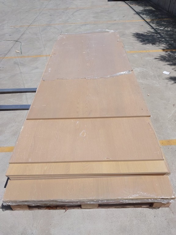 595m2 of Composite MDF finished with Matt Lacquered European Oak Veneer