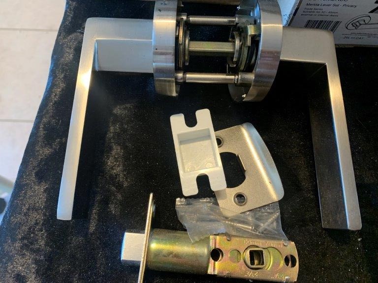 New in Boxes Delf Trade Door Passage & Privacy Lever Sets - Quantity 15