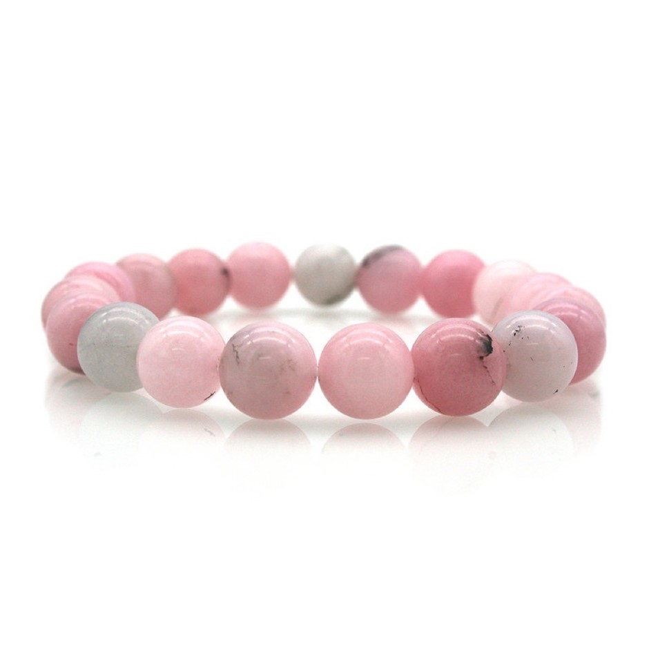 10mm Gorgeous Cherry Blossom Jasper Gemstones Beaded Bracelet