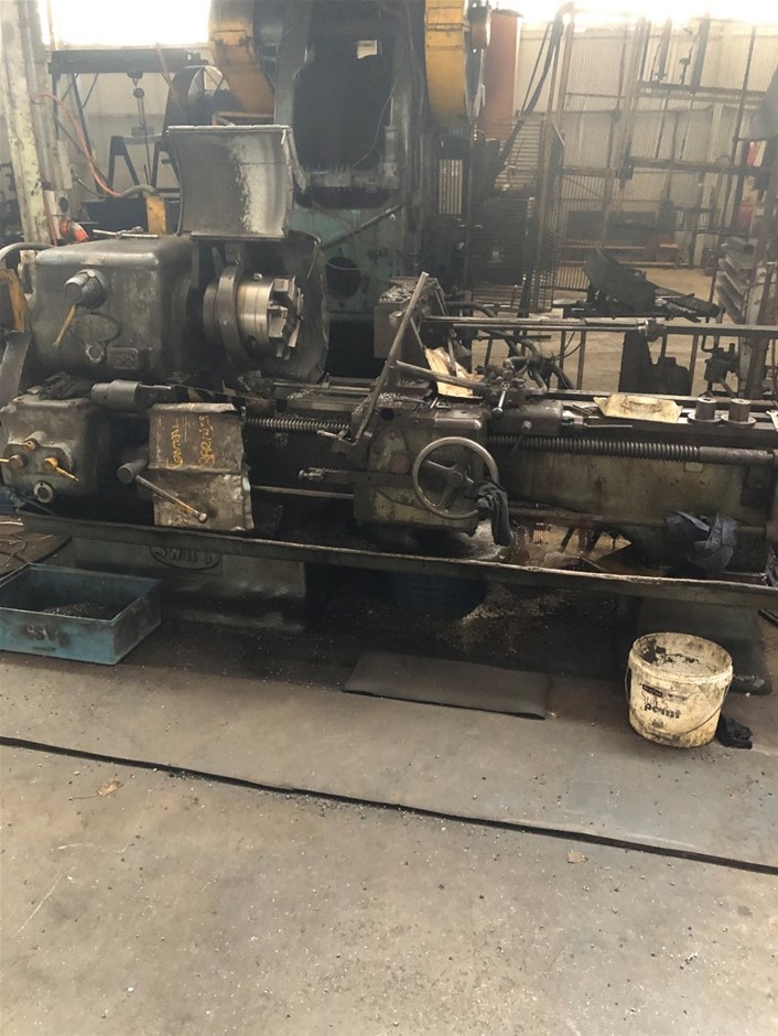 Lathe with Attached ‘Landis’ Threading Head and Hydraulic Clamping