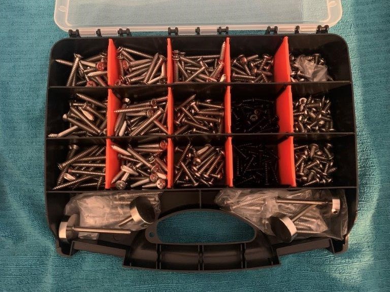 Quality Small Size Carry Case with Various Sized SS Screws