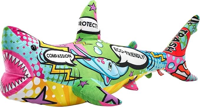 Wild Republic Message from The Planet Jumbo, Shark, Stuffed Animal, 30 inch