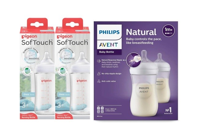 BABY BOTTLE Bundle Consists of: 2 x PIGEON SoftTouch BPP Nursing Bottle Gla