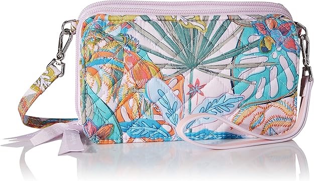 Vera Bradley Women's Cotton All in One Crossbody Purse with RFID Protection