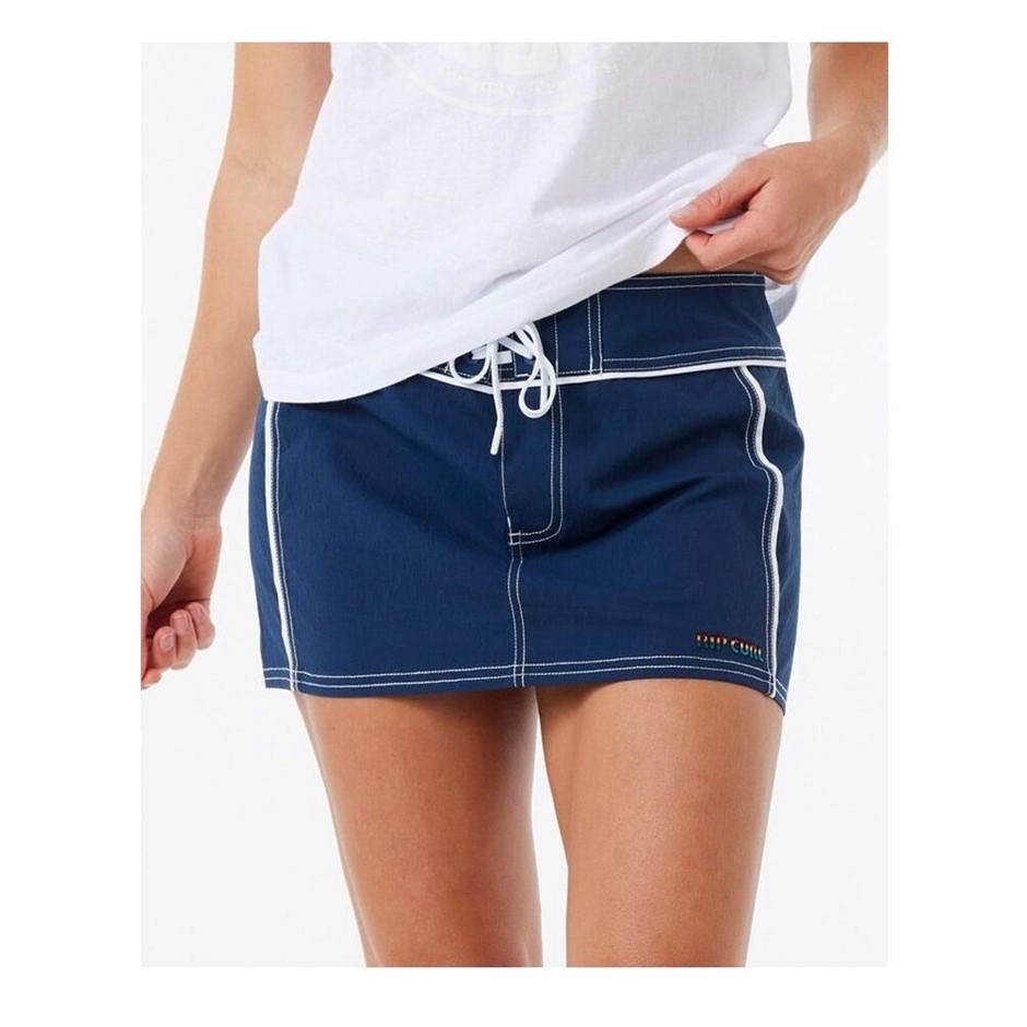 RIP CURL Women's Stephanie Gilmore Boardshort Skirt - Navy, Size XL. RRP: $