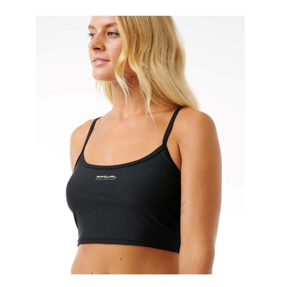 RIP CURL Women's Search D-DD Tank Bikini Top, Size S, Black. RRP: $79.99.