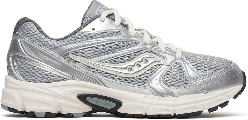 SAUCONY Women's Ride Milennium Sneaker, Silver/Cream, Size US 7 (S60812).