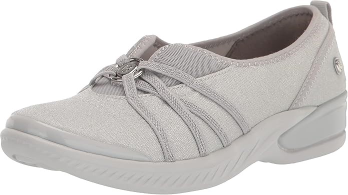 BZEES Women's Niche Slip-On, Silver Shimmer, Size US6M/EU36 (H5206FF023).