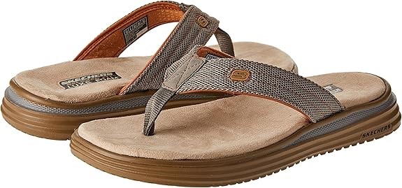 SKECHERS Men's SD Moralto Outdoor Baylis Thongs, Taupe, Size US 7 (204577/T