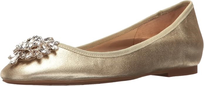 BADGLEY MISCHKA Women's Bianca Ballet Flat, Szie: 10 US, Ivory(MP3544).  Bu