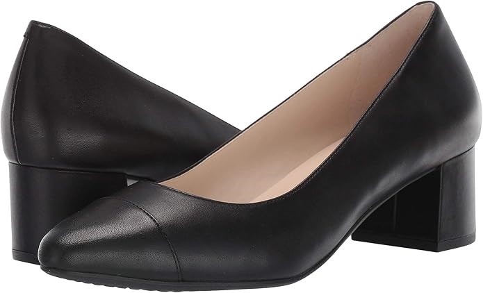 COLE HAAN Women's The Go-to Block Heel Pump, 45mm, Size US5/UK2.5, Black Le