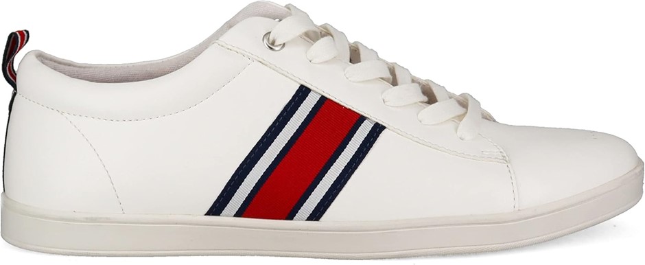 WILD RHINO Men's Fiasco Sneaker, White, UK 9 / EU 43/US 10. Buyers Note -