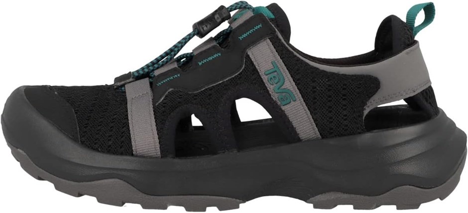 TEVA Women's Outflow Closed Toe Sandal, Black/Grey, Size US 10.5 (1134364)