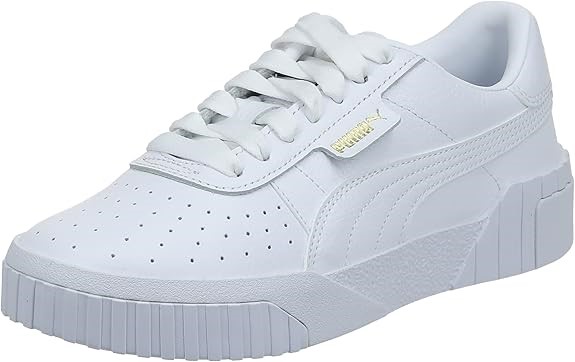 PUMA Women's Cali Sneaker, White/White, Size US 5.5 (369155).  Buyers Note