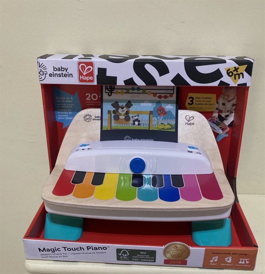 BABY EINSTEIN Magic Touch Piano Wooden Musical Toy. NB: Slightly Damaged Bo