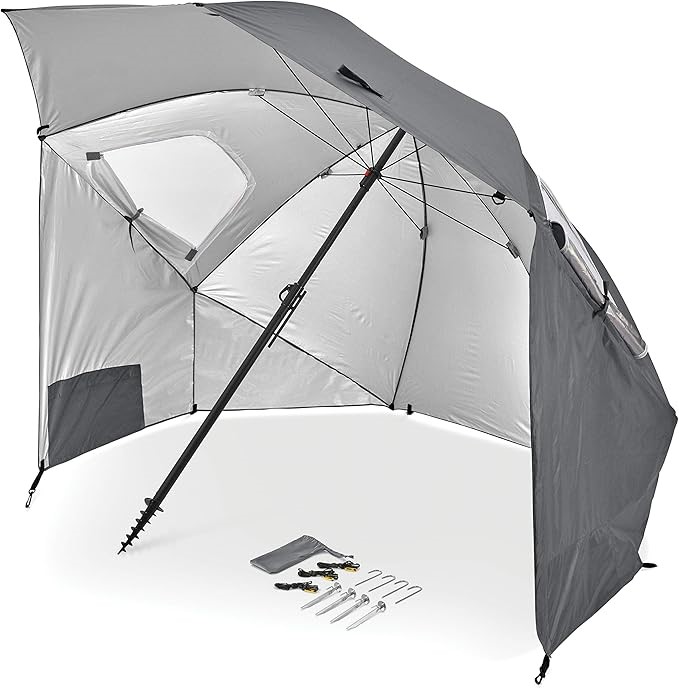 SPORT-BRELLA Premiere XL UPF 50+ Umbrella Shelter for Sun and Rain Protecti