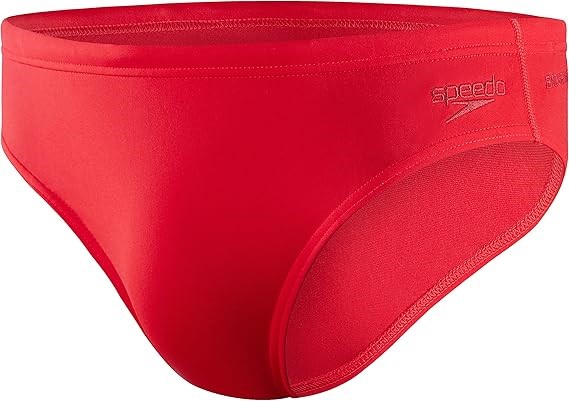 SPEEDO Men's Endurance+ 7cm Brief, Fed Red, 12AU/30US.