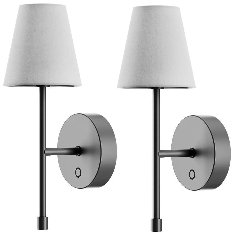 GLOBE 2pk LED Wall Sconce Wireless Light.