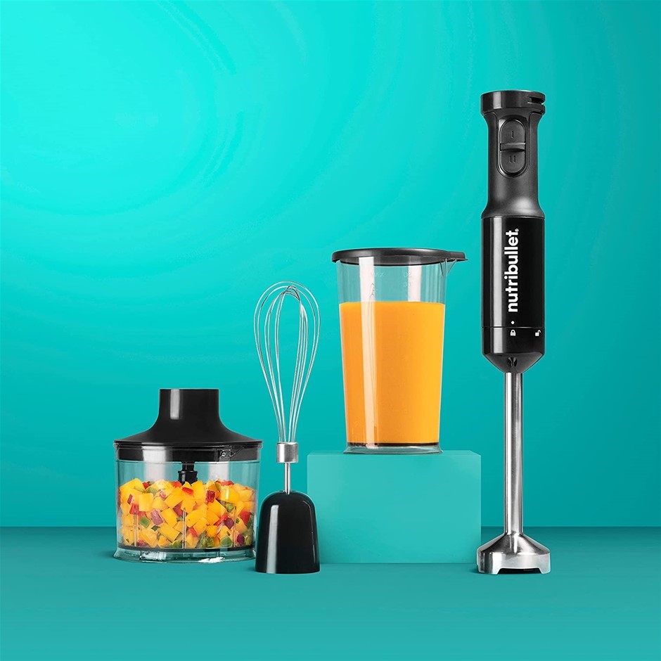 NUTRIBULLET Immersion Blender, 800W, Dark Grey, NBI07110. NB: Minor Use.
