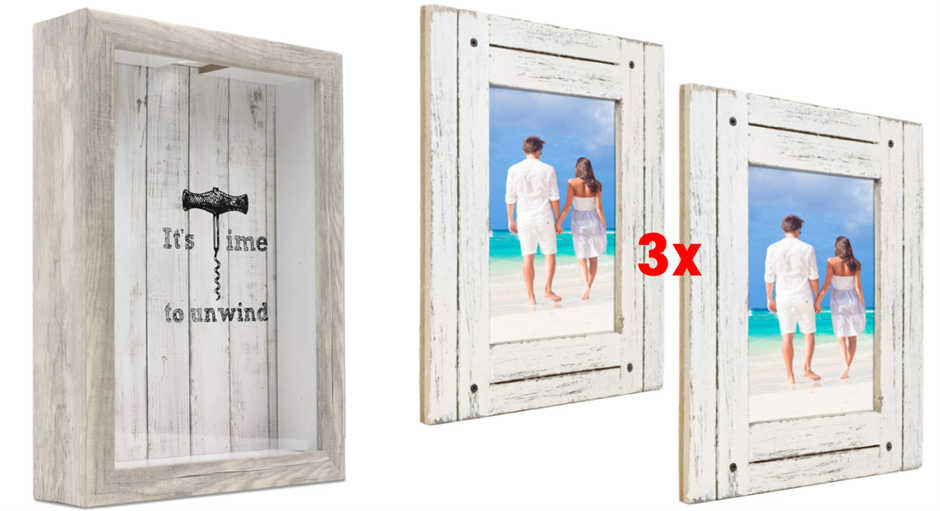 BUNDLE: 3 x EXCELLO Rustic Shabby Chic White Weathered Distressed Vintage W