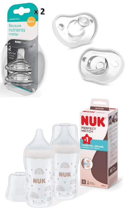 BUNDLE: NUK Perfect Match Baby Bottles Set | 3+ Months | 260 ml | BPA-Free