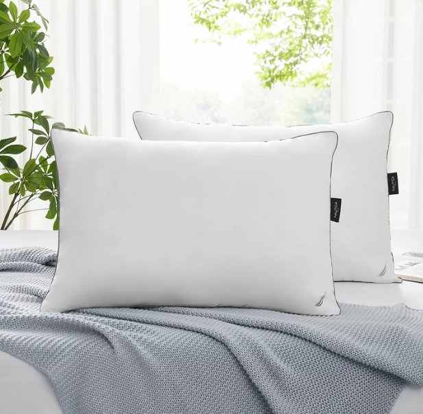 NAUTICA 2pk Down Alternative Gel Like Pillows. Standard/Queen