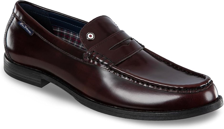 Ben Sherman Men's Fulford Loafer Shoe, Burgundy, 12 US