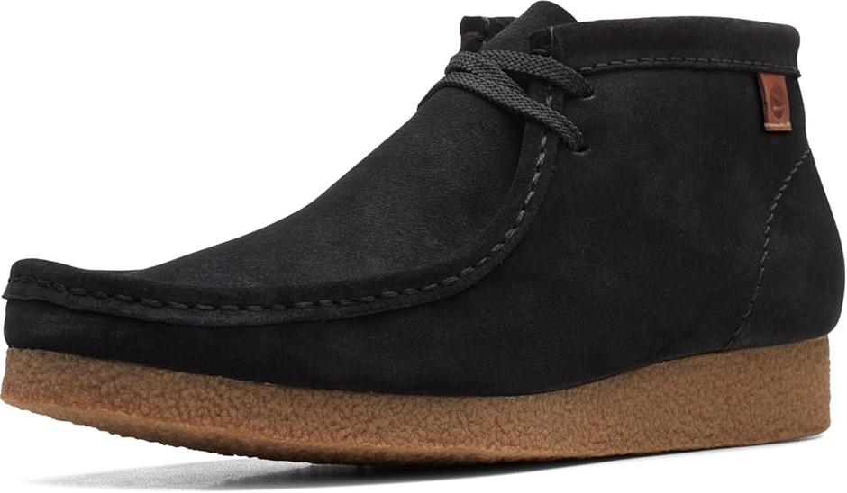 Clarks Men's Shacre Boot Ankle, Black Suede, 11.5