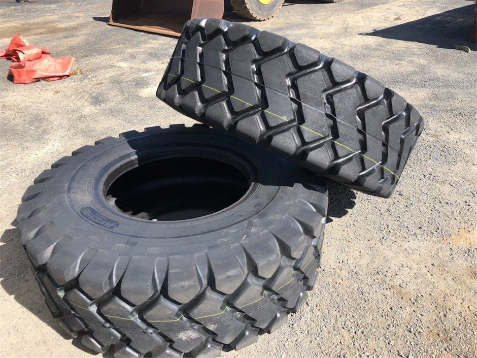 Quantity of 2 17.5-25 Earthmoving Tyres (Unused)