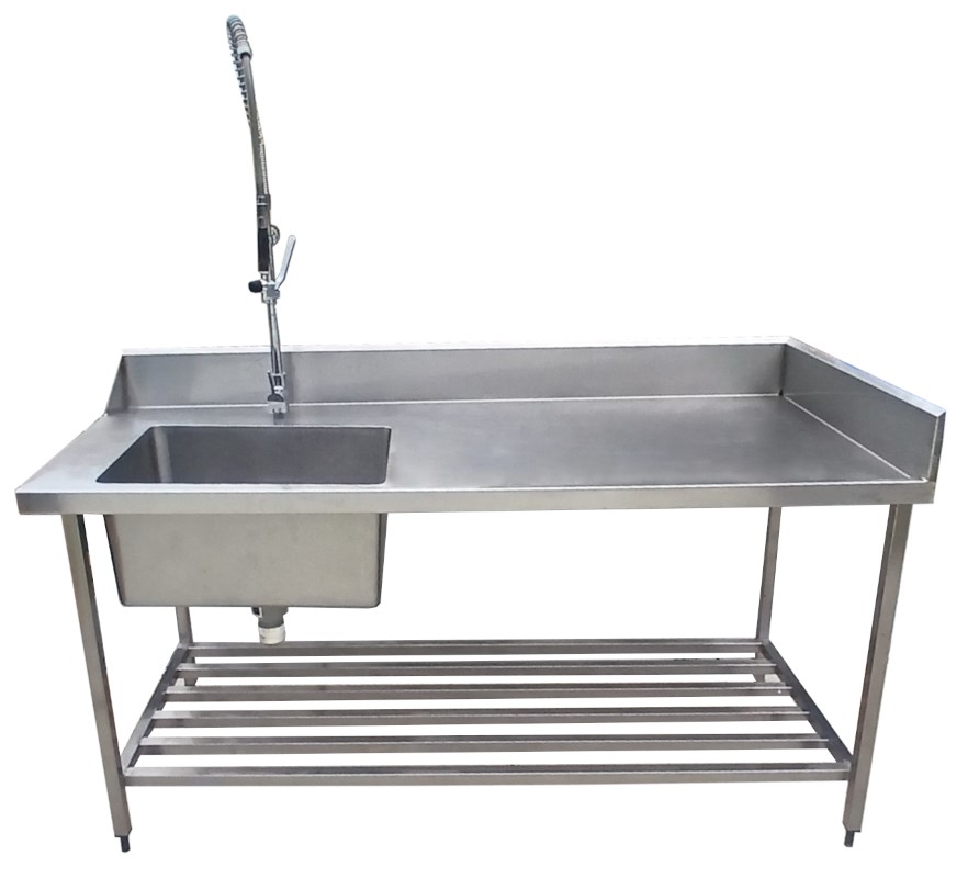 Dishwasher Bench With 1800LA Right Inlet Single Sink