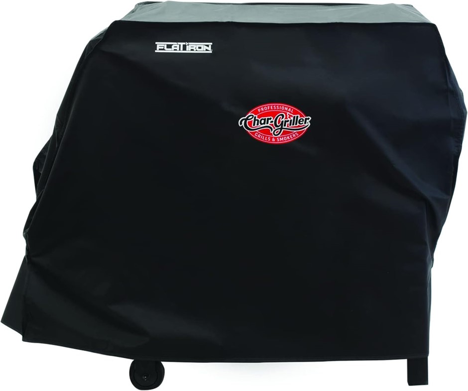CHAR-GRILLER 8175 Flat Iron 2 Burner Outdoor Gas Griddle Grill Cover, Black